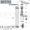 Bristan Claret Basin Mixer Tap without Waste Spares